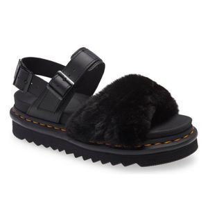 Dr. Martens | Voss II Fluffy Faux Platform Sandal